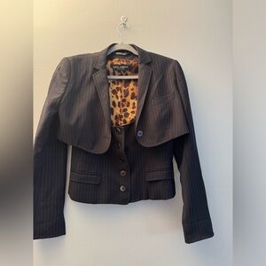 SALE‼️Dolce & Gabba Black Striped Vest Jacket